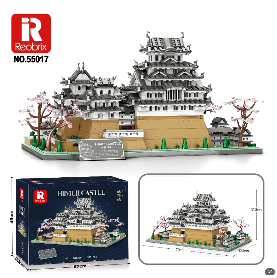 Reobrix 55017 Himeji Castle 7.105 Teile Japan Tempel - Klemmbaustein Set