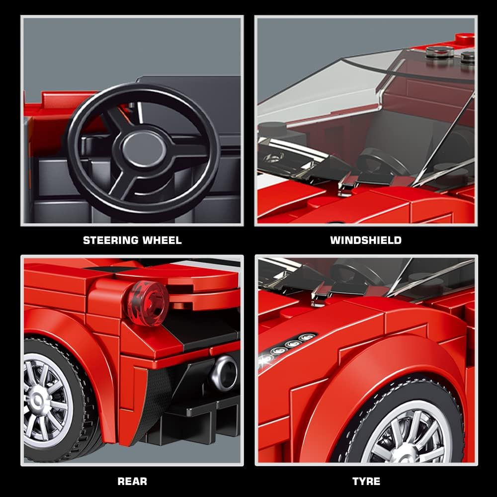 Mould King 27006 Speed Champion 488 GTB 329 Teile