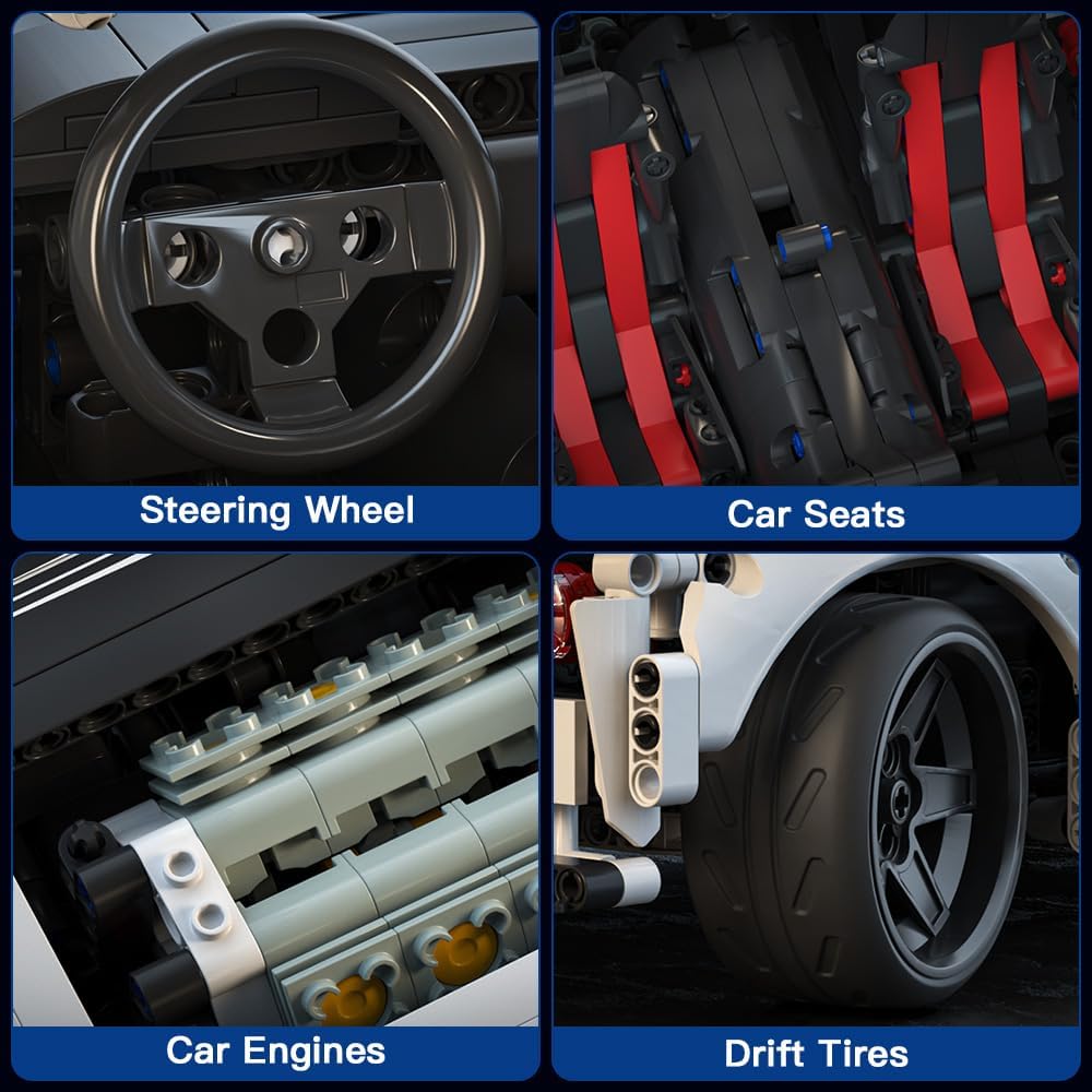 Mould King 13128 Demon Muscle Car 1.678 Teile