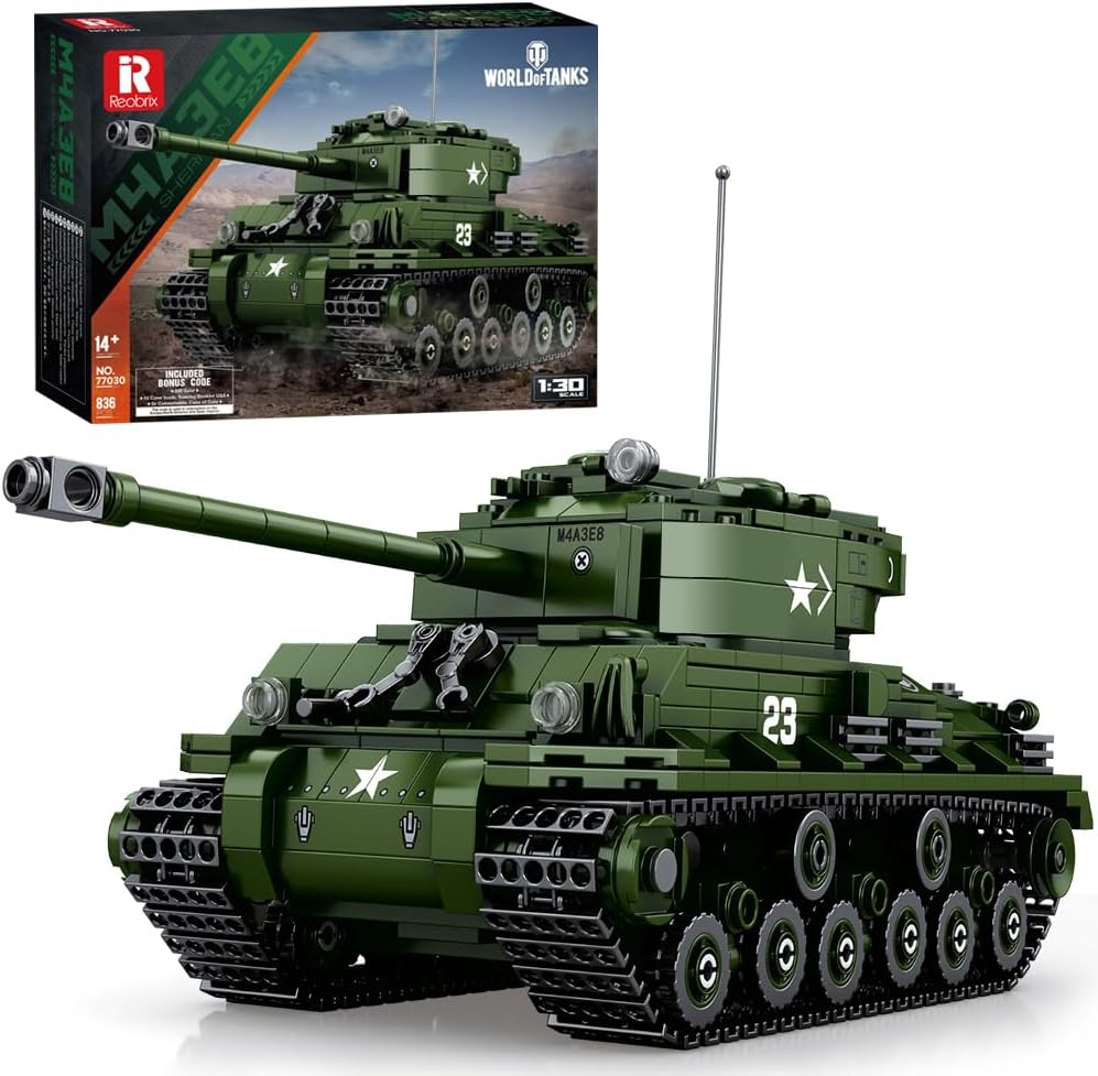 Reobrix 77030 Sherman Panzer World of Tanks 836 Teile