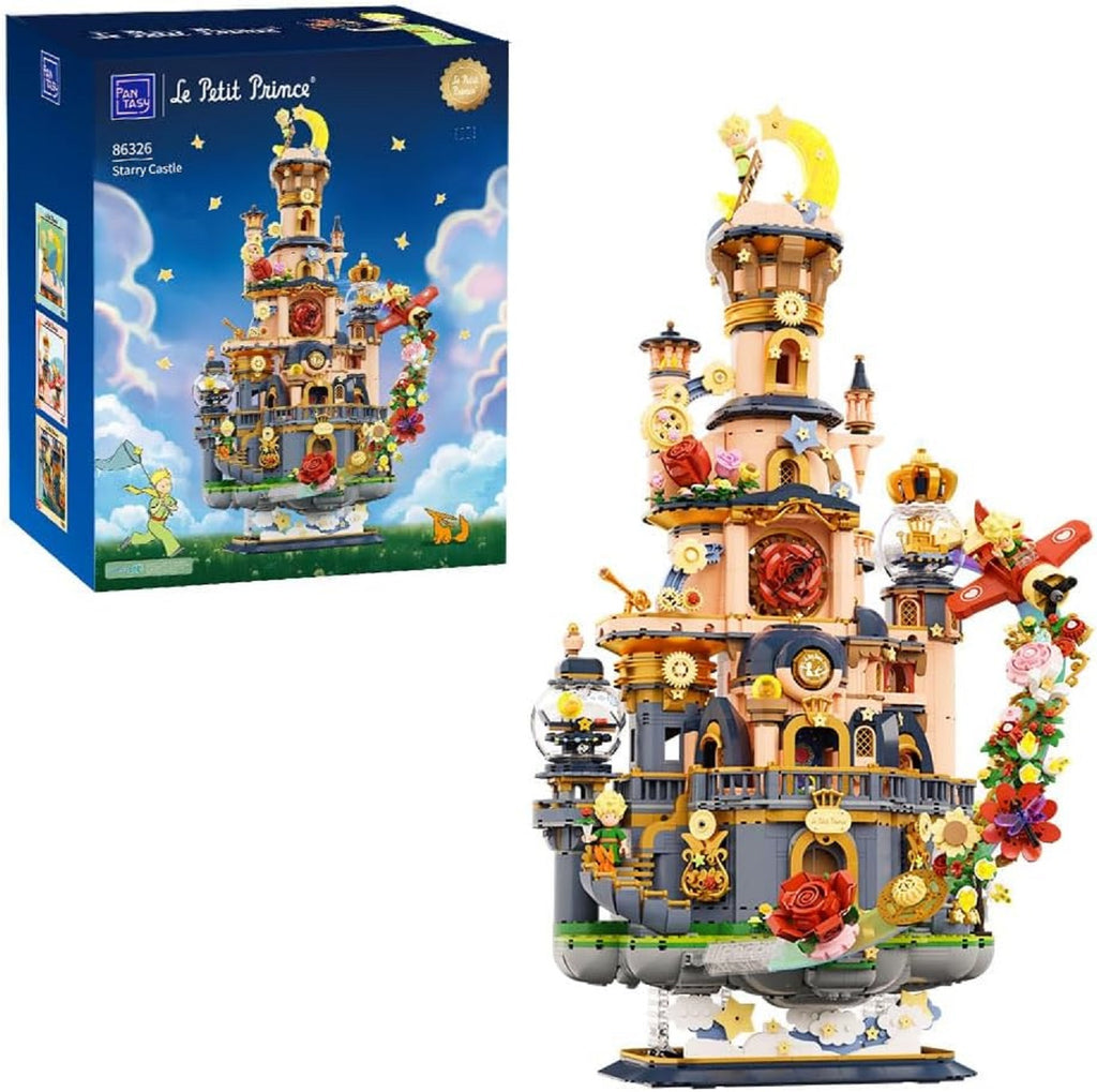 Pantasy 86326 Kleiner Prinz Sternenschloss Klemmbaustein Set – 3302 Teile Märchen Diorama Modell