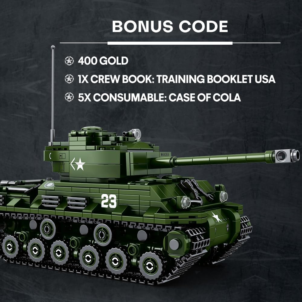 Reobrix 77030 Sherman Panzer World of Tanks 836 Teile