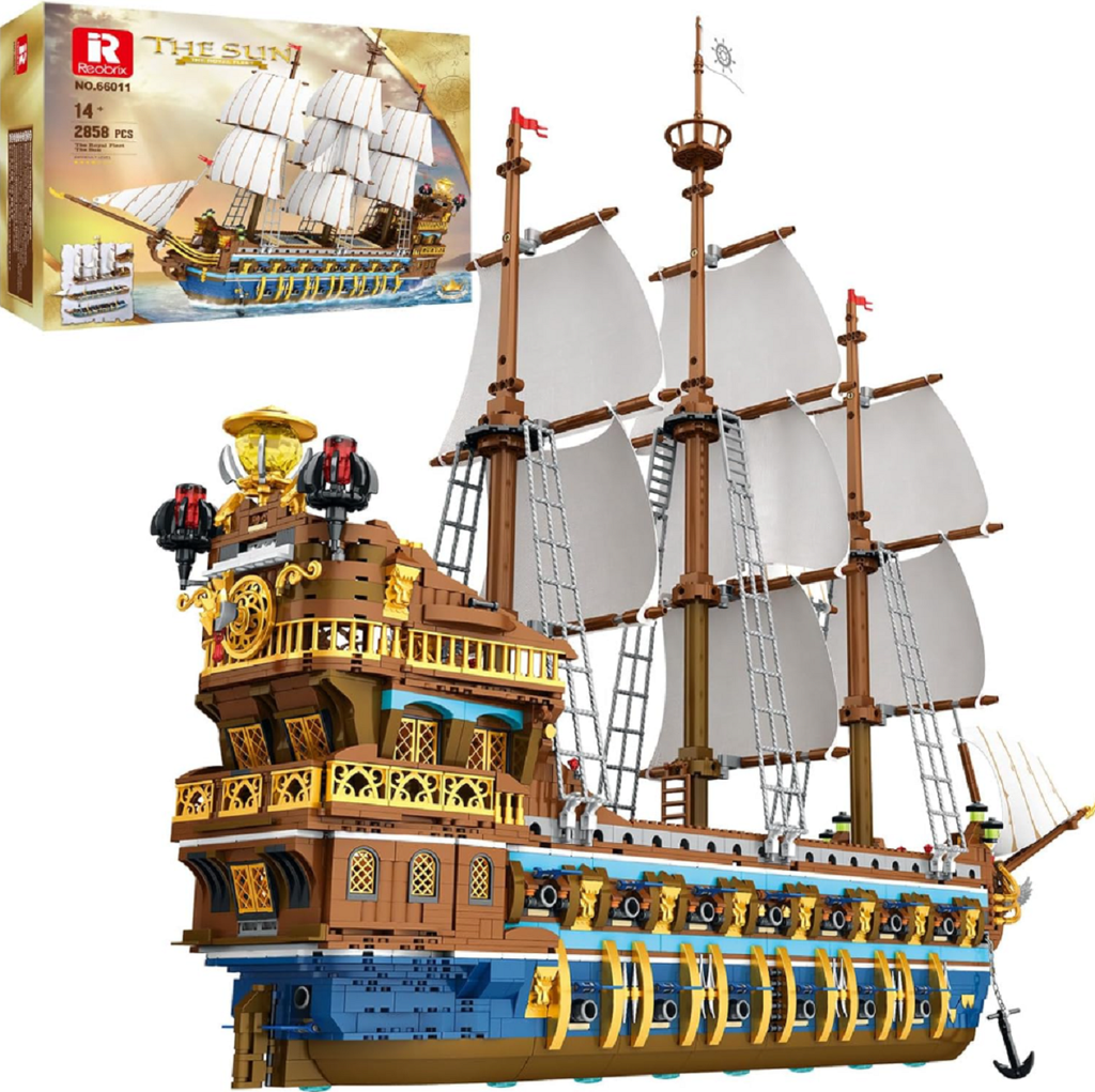 Reobrix 66011 The Sun Klemmbaustein Set – 2830 Teile Segelschiff Modell