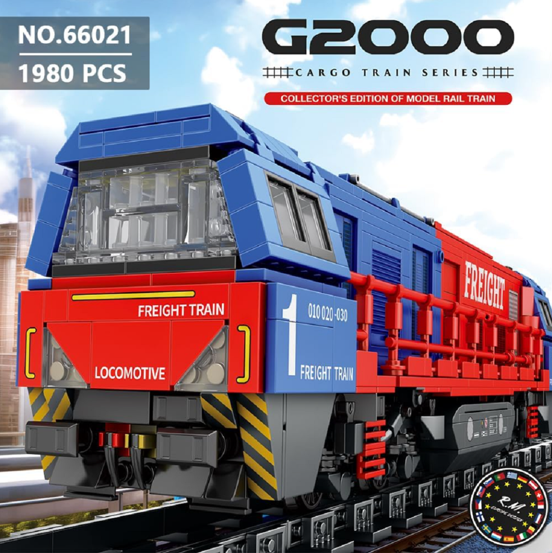 Reobrix 66021 Güterzug Lokomotive 1.980 Teile