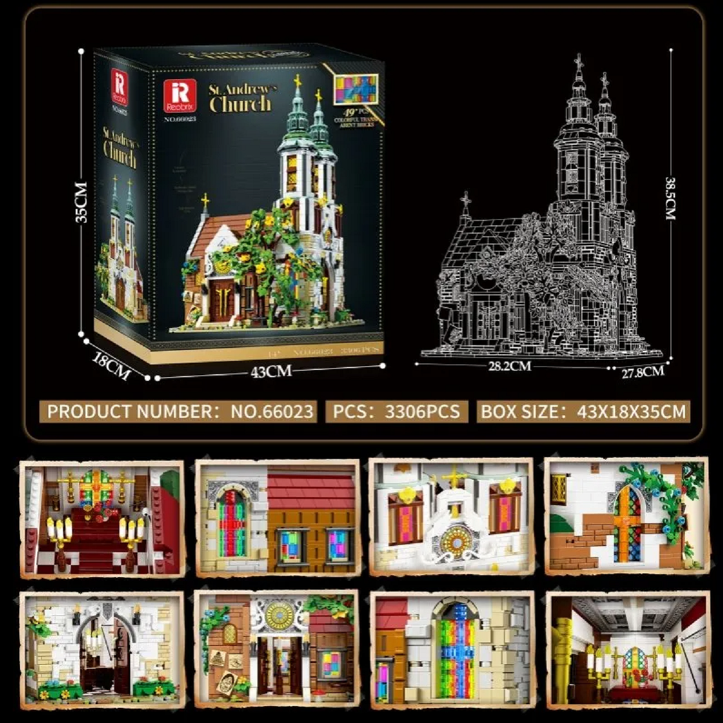 Reobrix 66023 St Andrew`s Church 3.306 Teile
