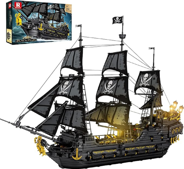 Reobrix 66036 Black Pearl Piratenschiff Klemmbaustein Set – 4300 Teile Segelschiff