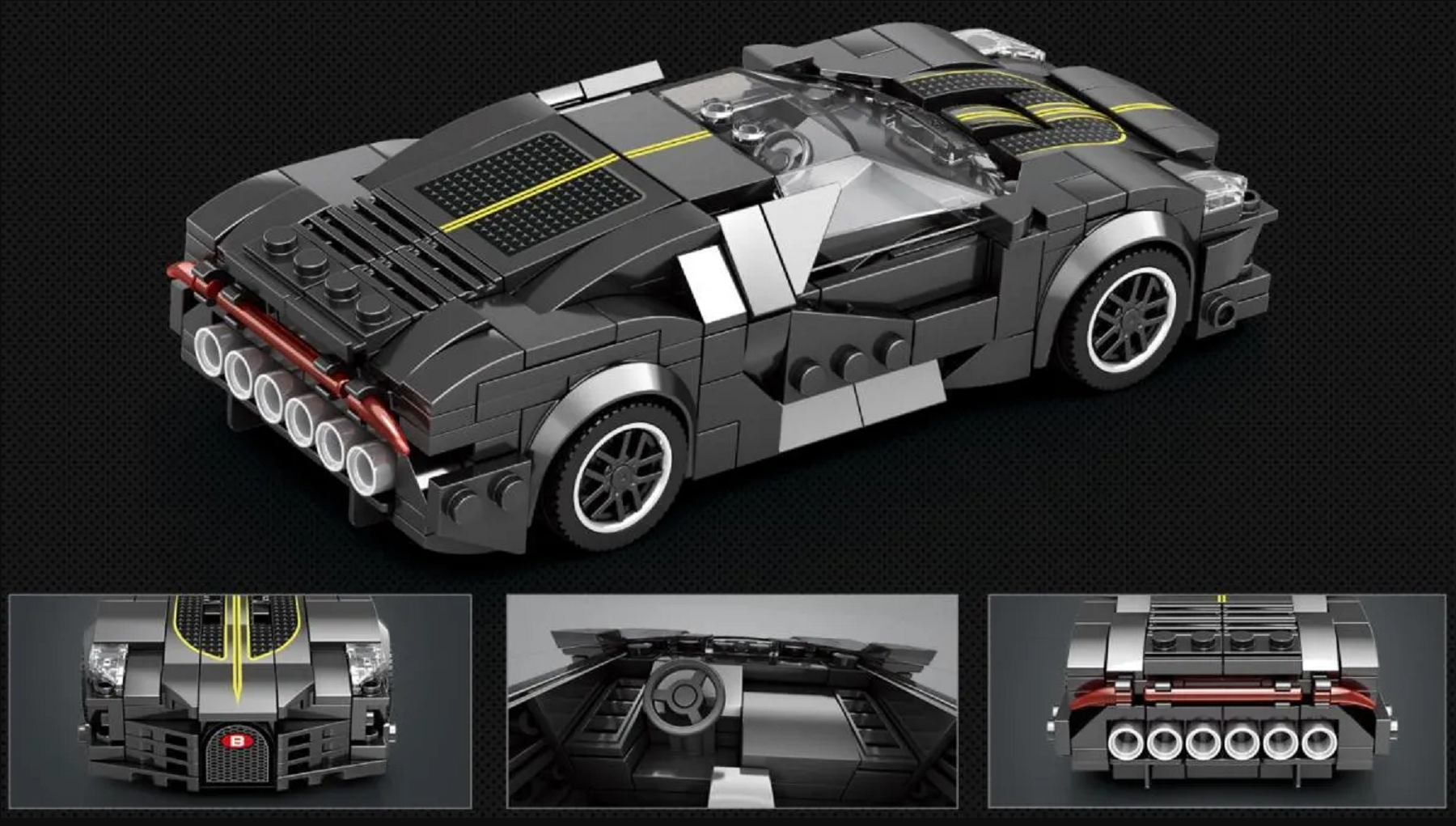 Reobrix 685 La Voiture Noire Sportscar Speed Champion 339 Teile