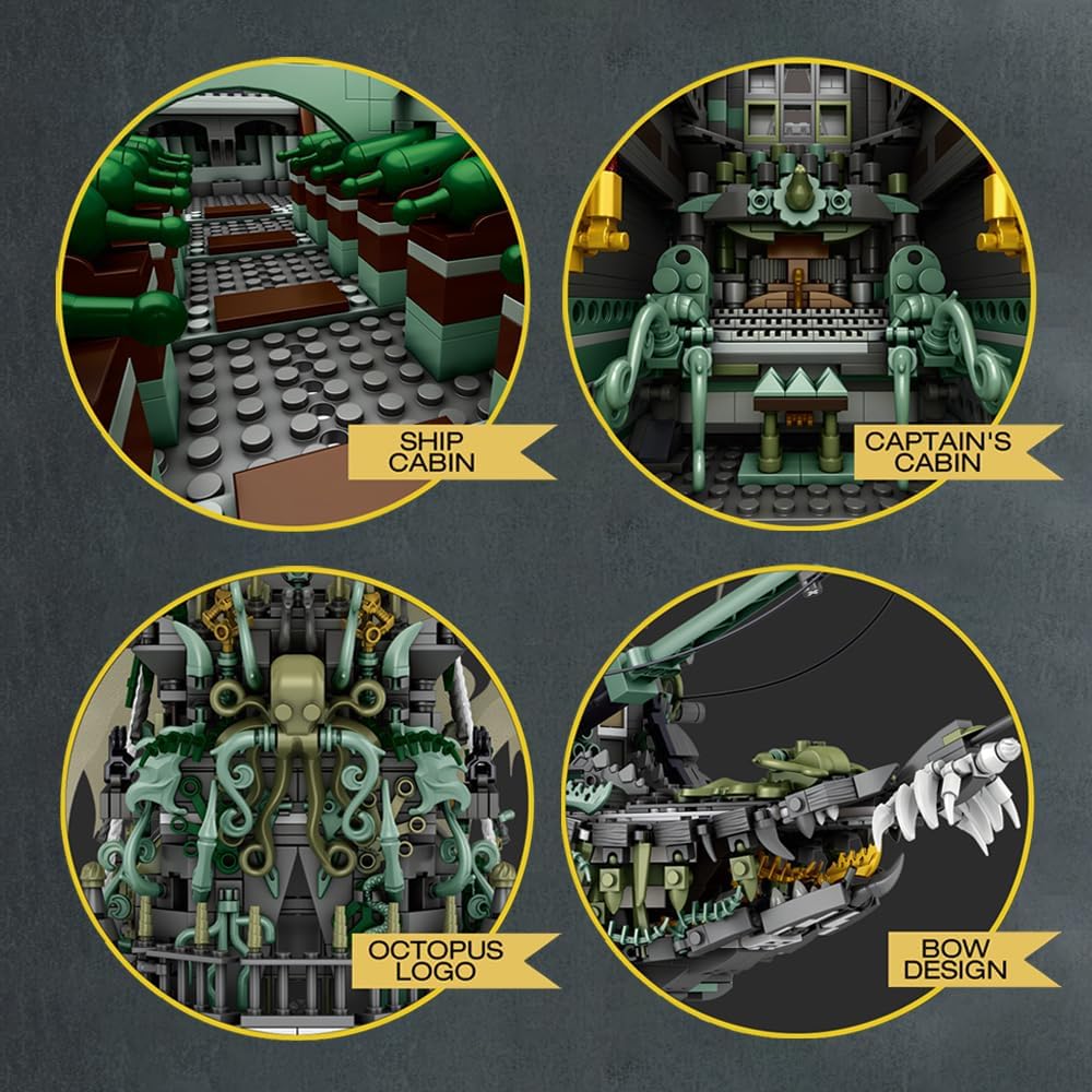 Reobrix 66037 Flying Dutchman Klemmbaustein Set – 5503 Teile Geisterschiff
