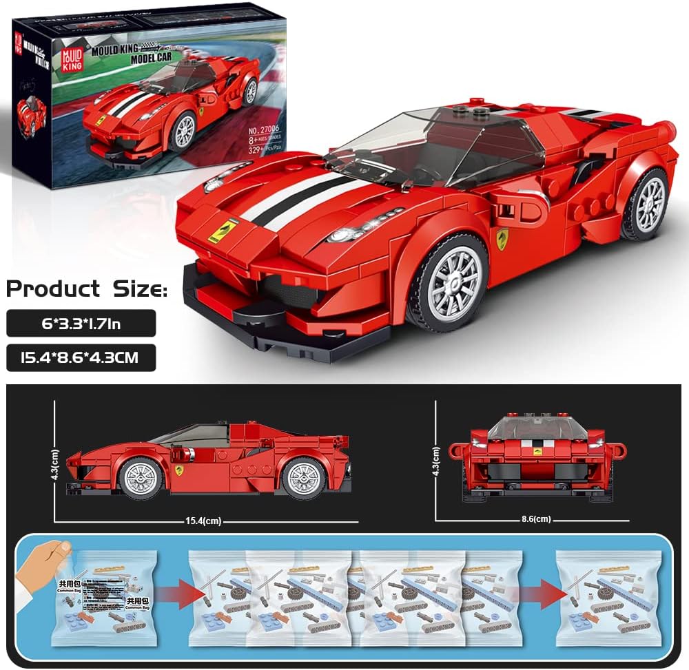 Mould King 27006 Speed Champion 488 GTB 329 Teile