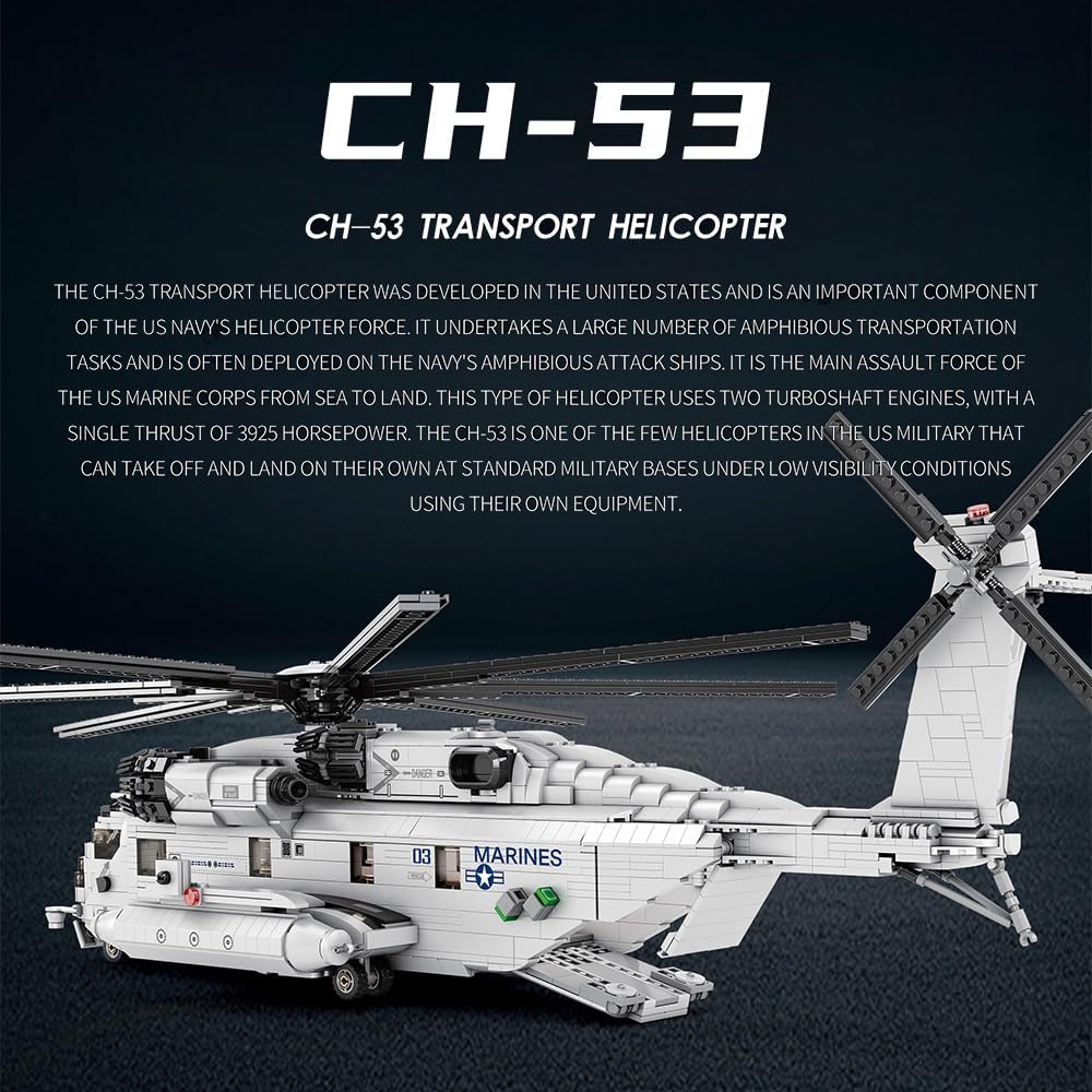 Reobrix 33037 CH-53E Transport Hubschrauber 2.192 Teile