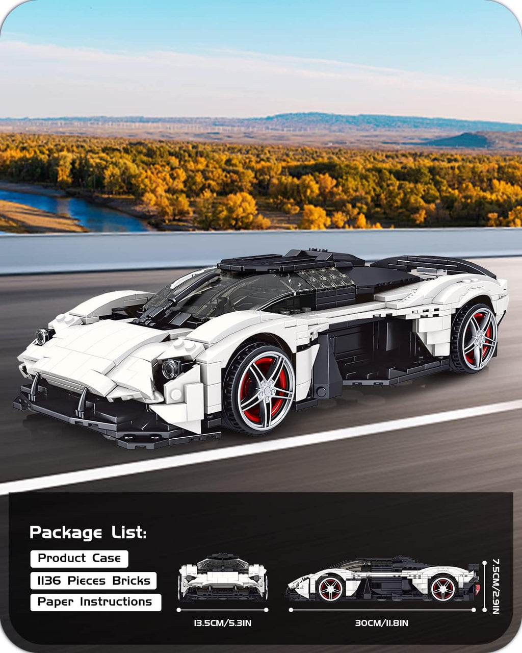 Mould King 10016 Valkyrie Super Car 1.136 Teile