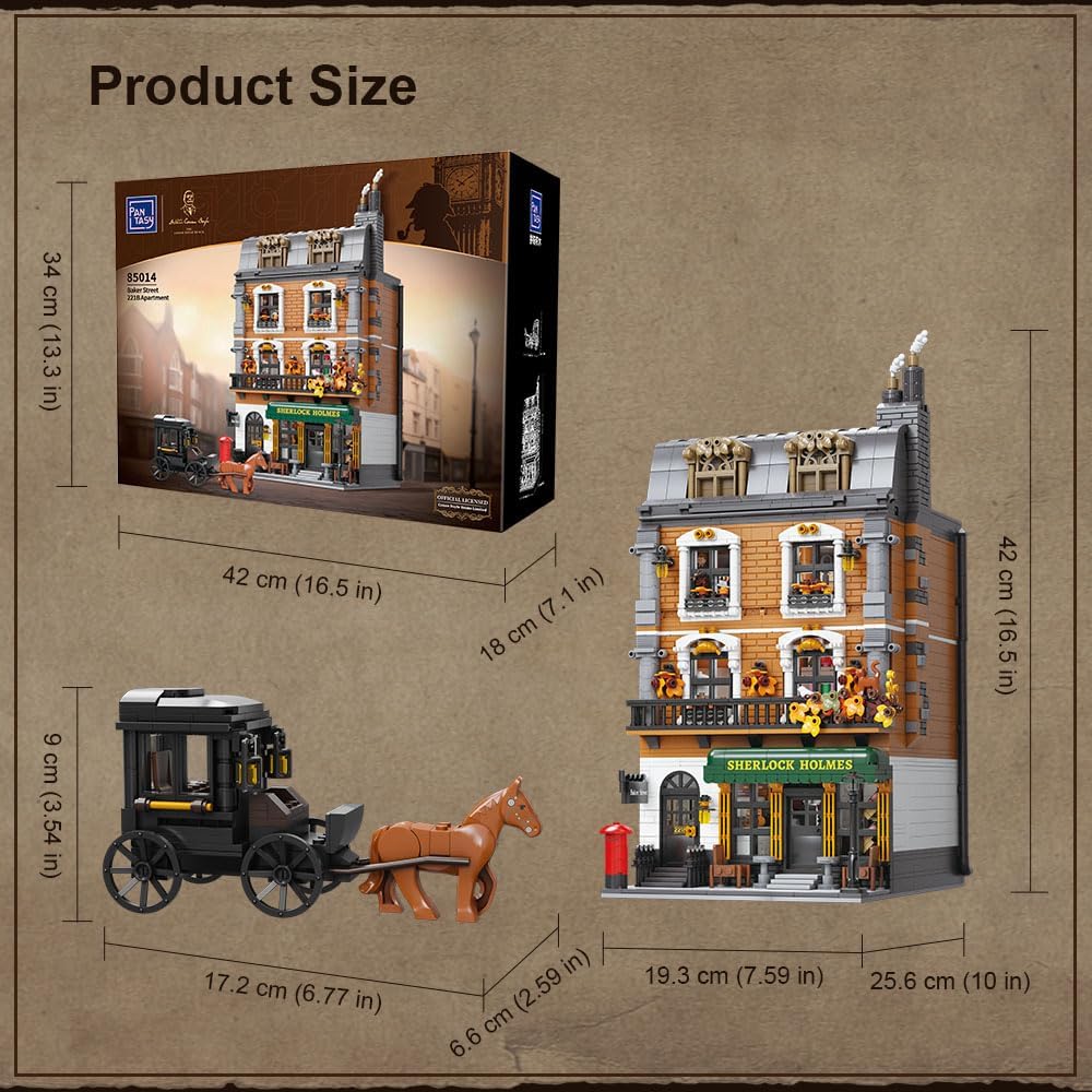 Pantasy 85014 Sherlock Holmes Baker Street Apartment 221B  3.087 Teile