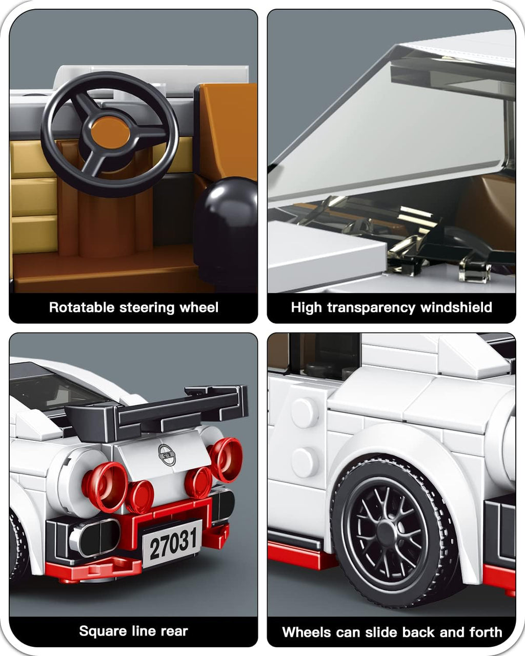 Mould King 27031S Speed Champion Nissan GT-R 356 Teile