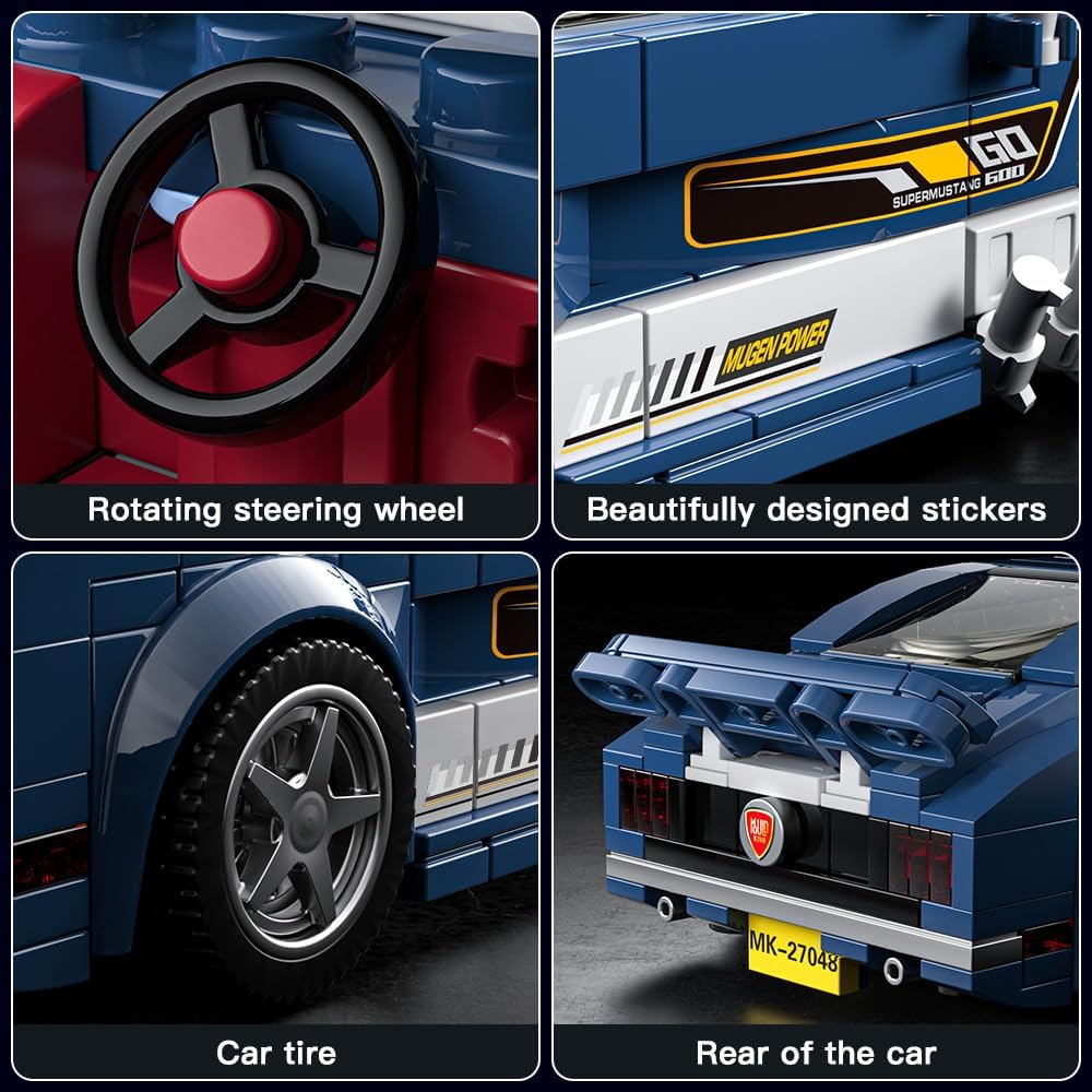 Mould King 27048S Speed Champion Super Mustang 376 Teile