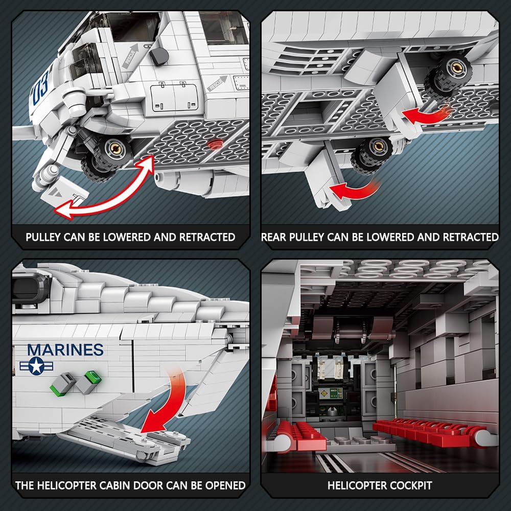 Reobrix 33037 CH-53E Transport Hubschrauber 2.192 Teile