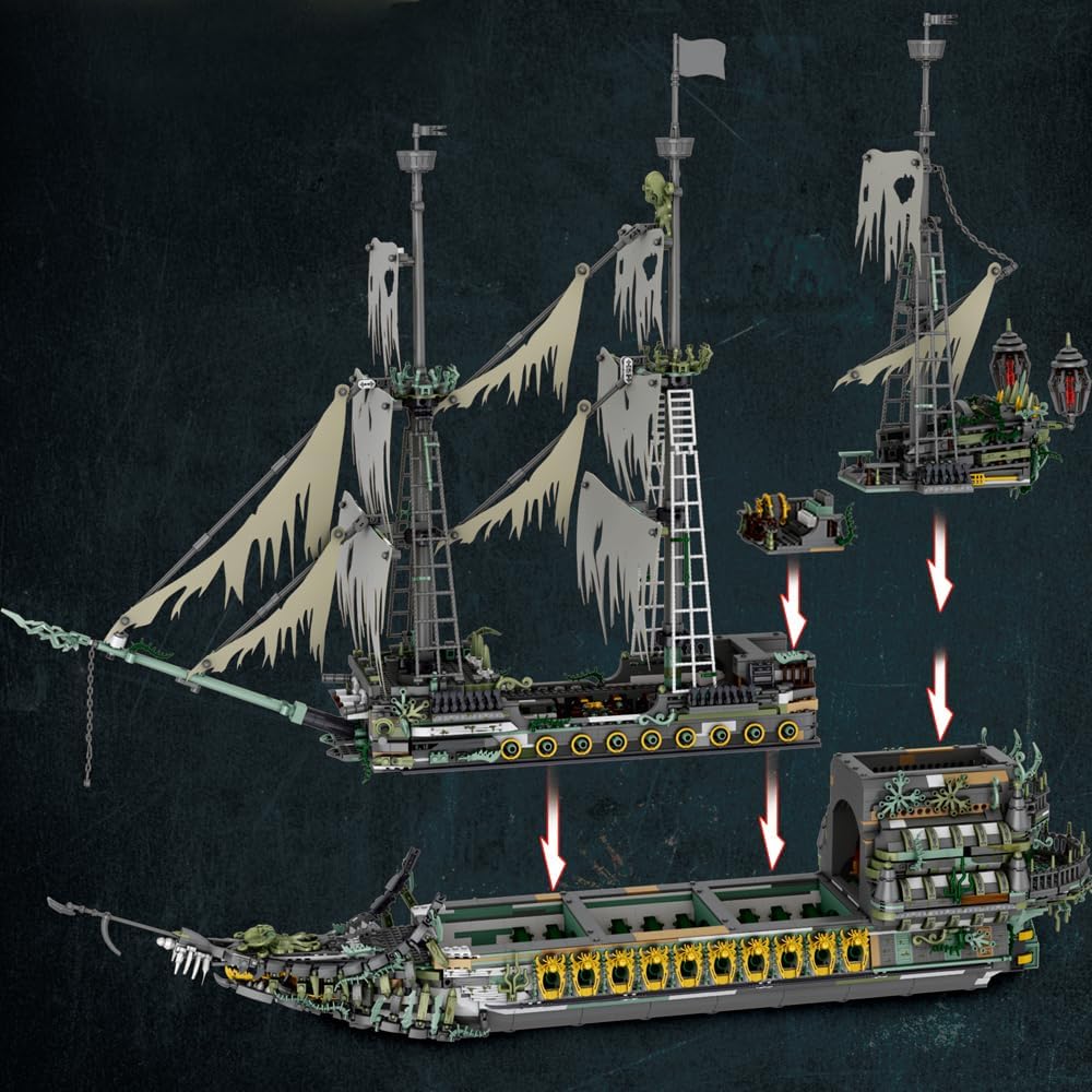 Reobrix 66037 Flying Dutchman Klemmbaustein Set – 5503 Teile Geisterschiff