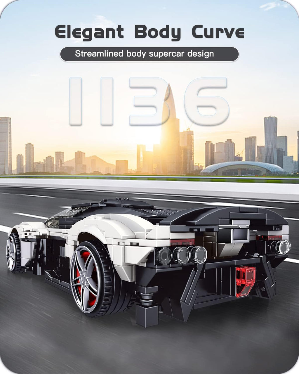 Mould King 10016 Valkyrie Super Car 1.136 Teile