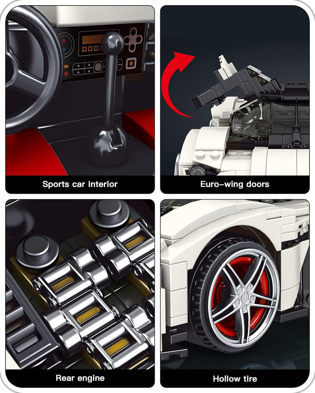 Mould King 10016 Valkyrie Super Car 1.136 Teile