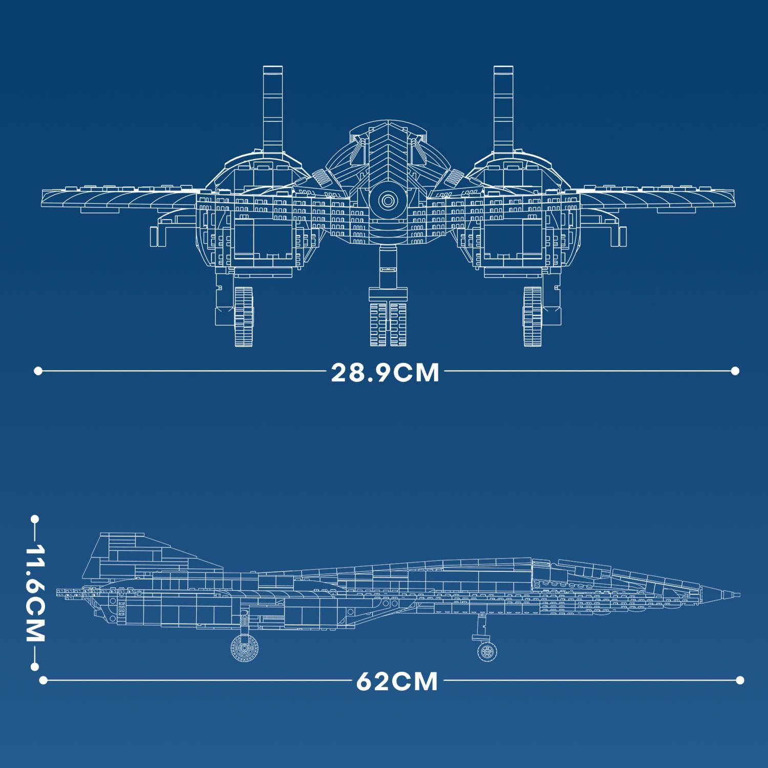 Reobrix 33039 SR-72 Aufklärungsflugzeug 2.071 Teile