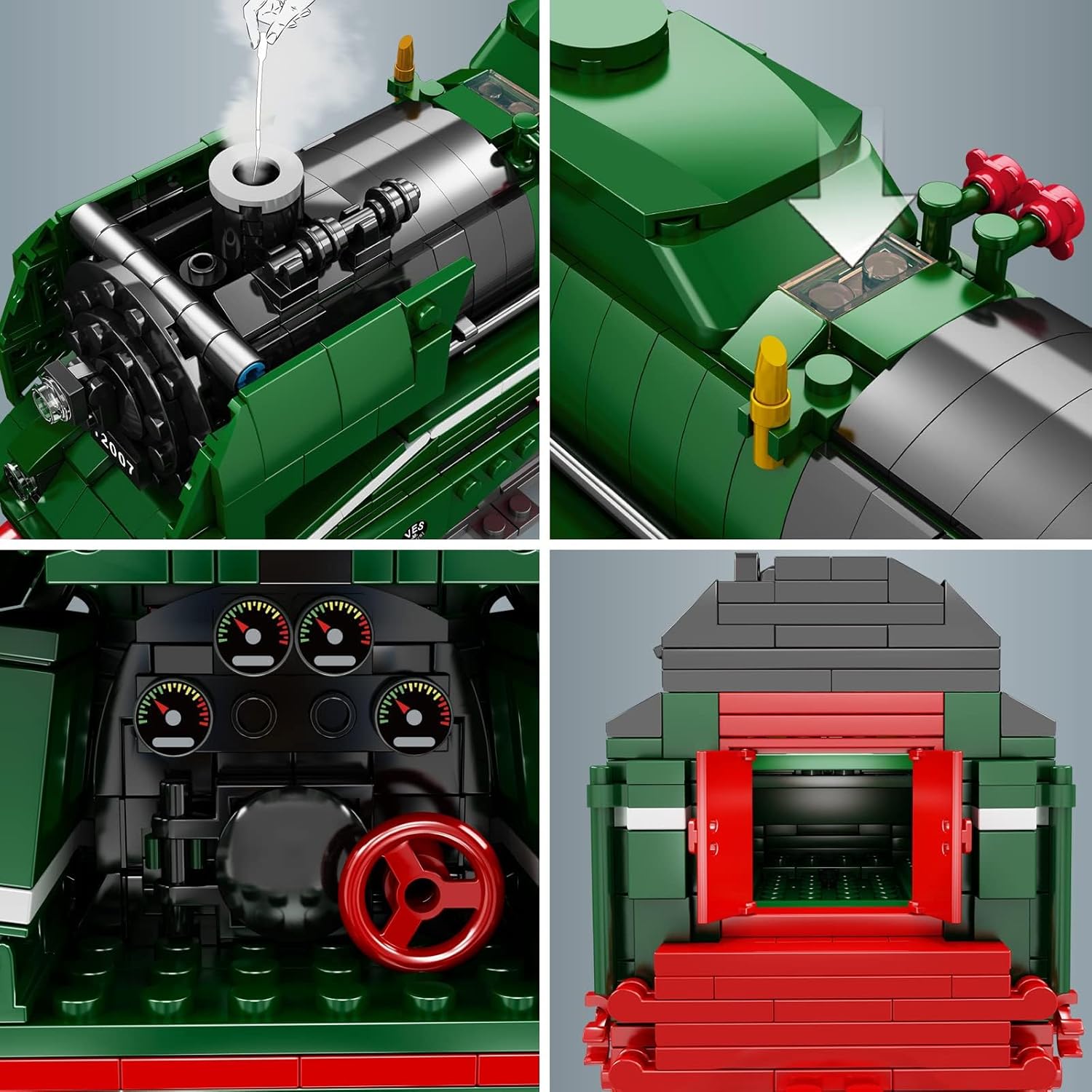 Mould King 12007 German Express Lokomotive 2348 Teile