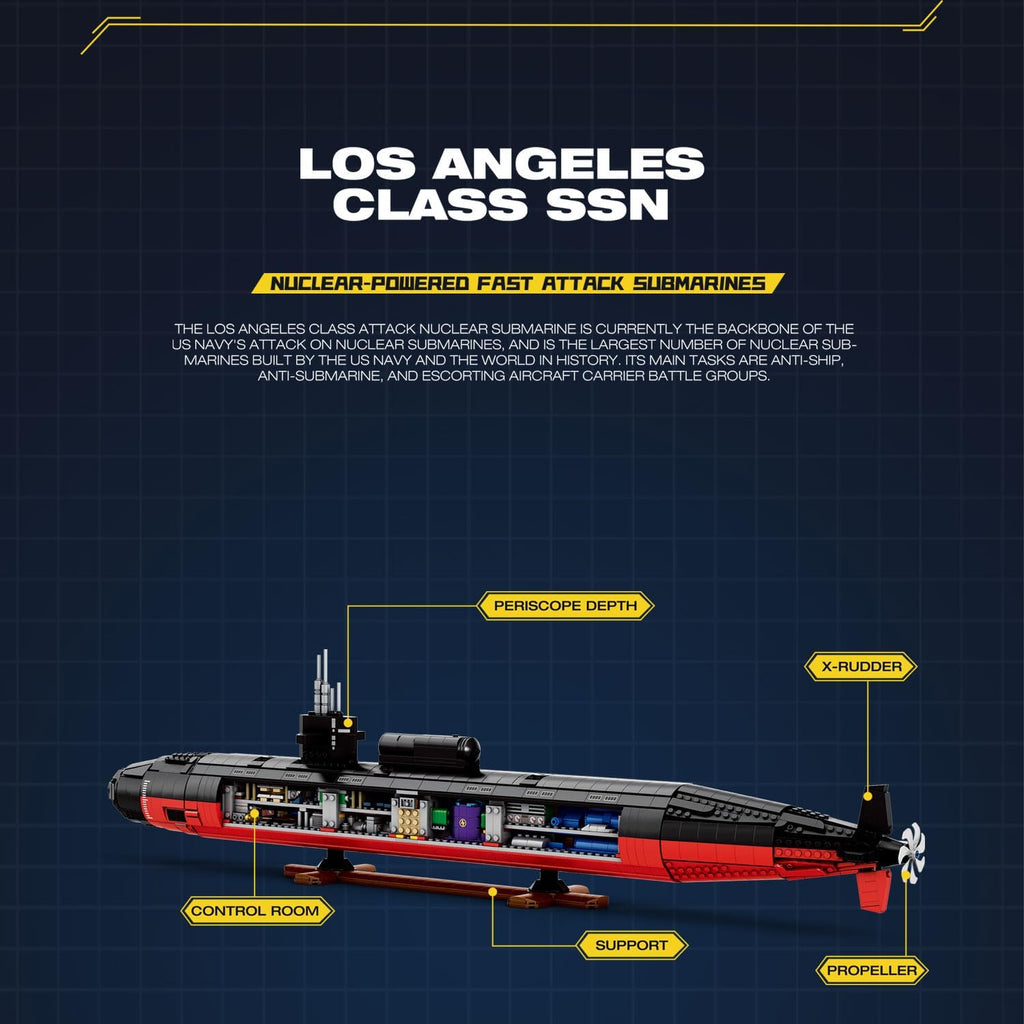 Reobrix 33049 U-Boot Los Angeles Klasse SSN 2.988 Teile