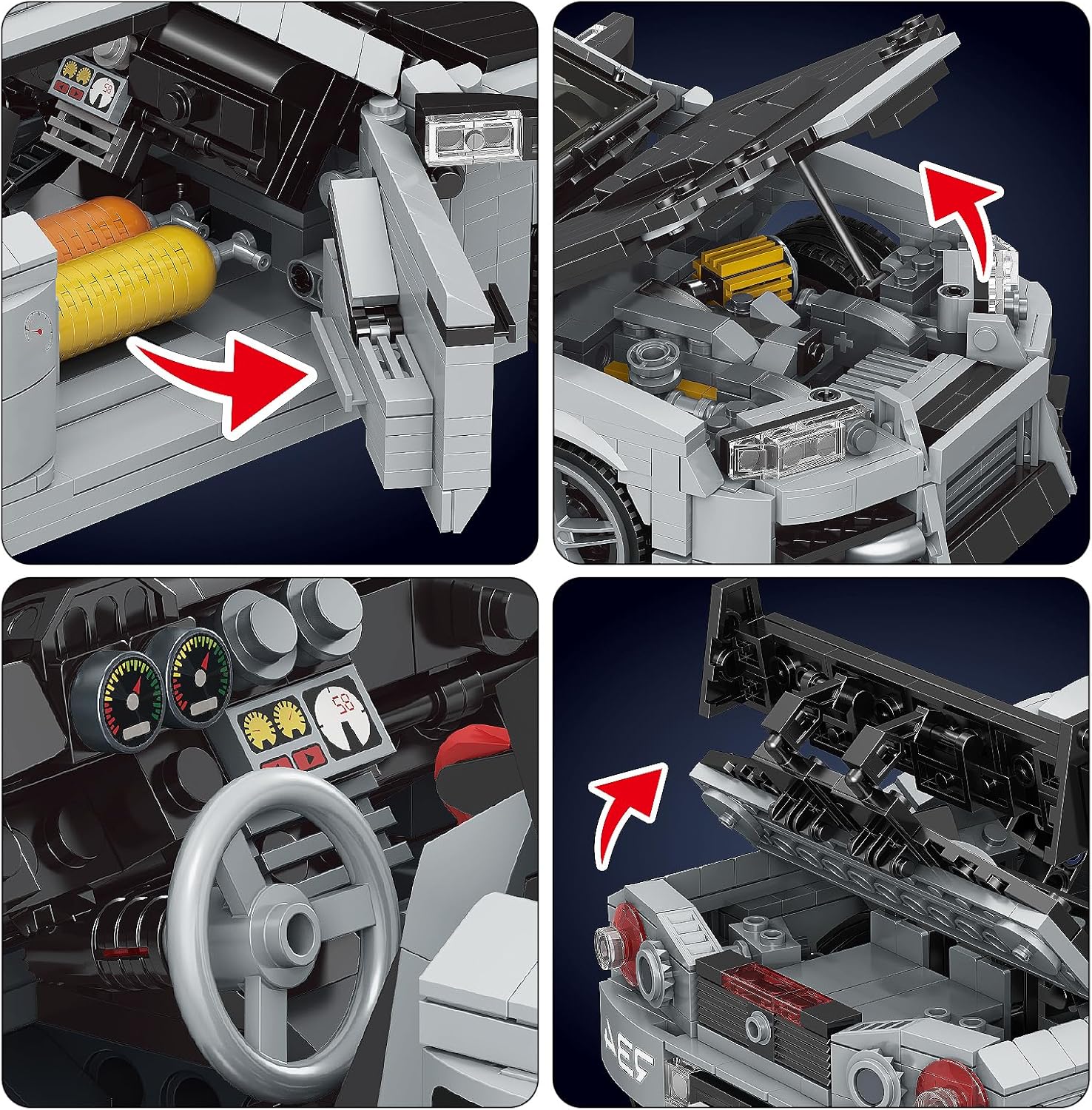 Mould King 10113 Skyline GT-R 1.471 Teile