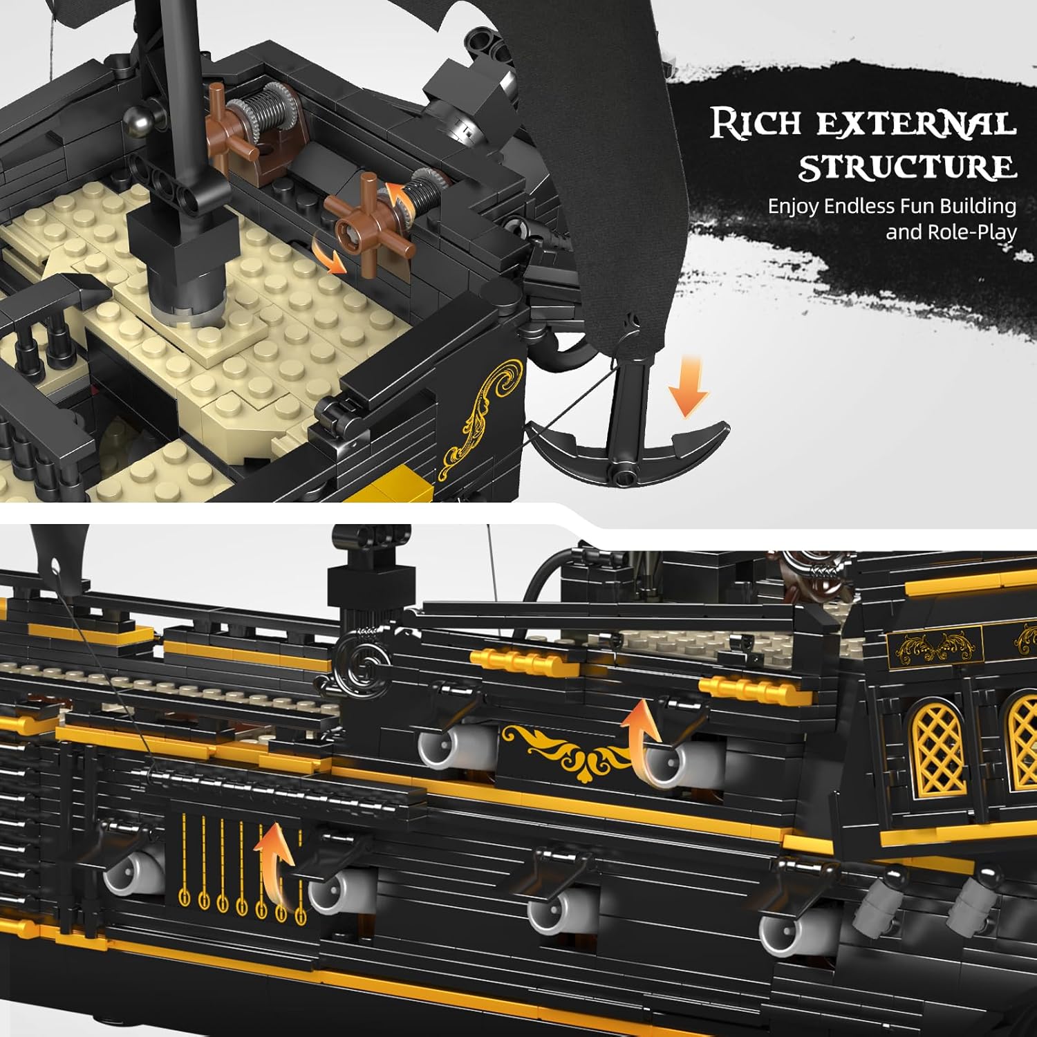 Mould King 13199 The Black Pearl B.P. 3.180 Teile