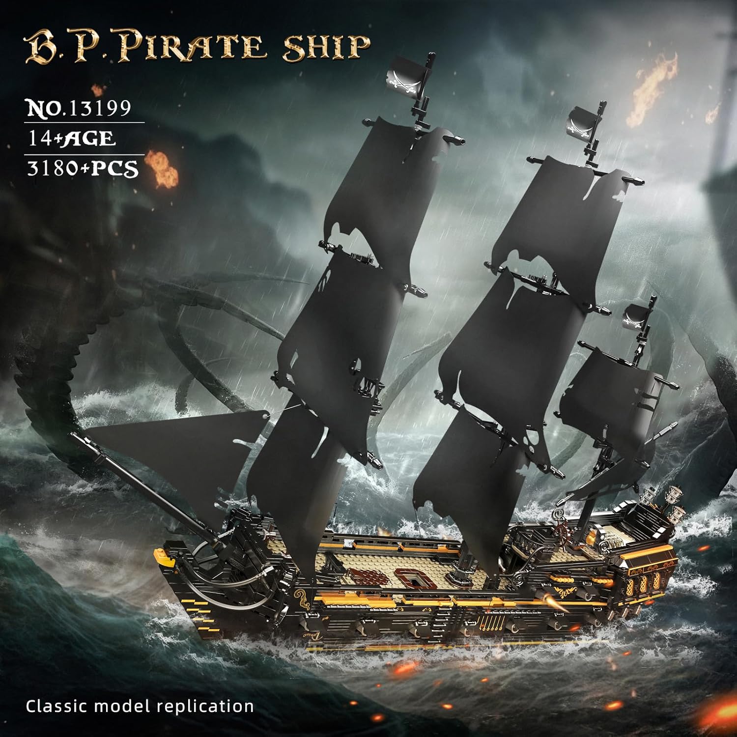 Mould King 13199 The Black Pearl B.P. 3.180 Teile