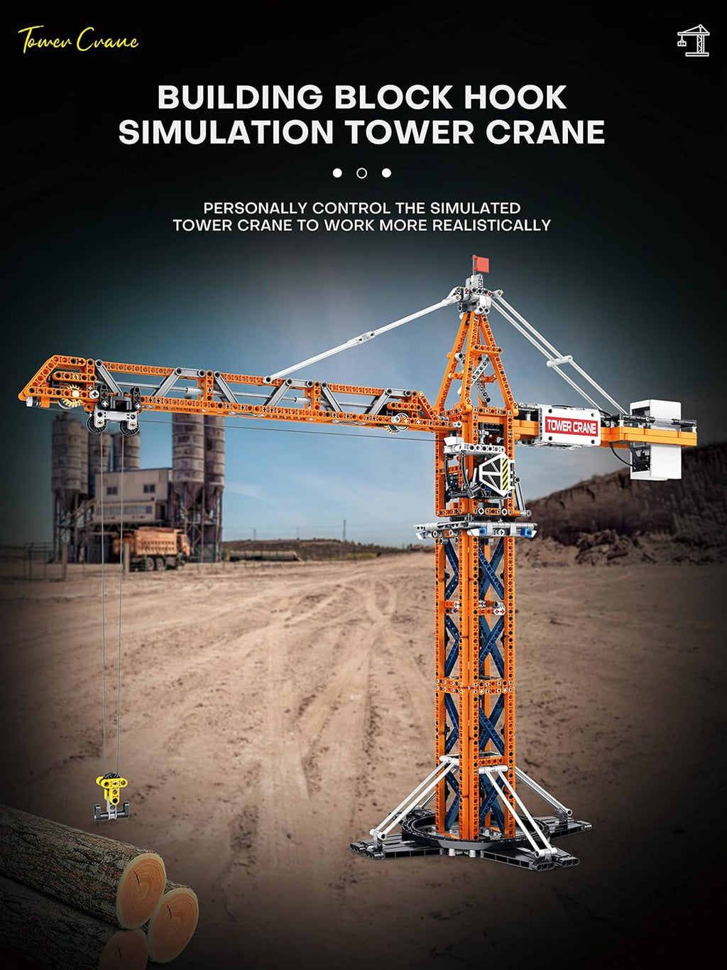 Reobrix 22013 Turmdrehkran 1.288 Teile