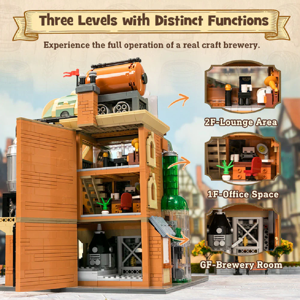 Pantasy 85023 Craft Brewery 2.858 Teile Bier Brauerei