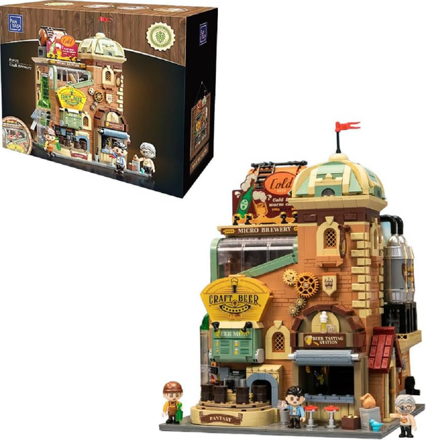 Pantasy 85023 Brauerei Baustein Set – Craft Brewery Modell mit 2858 Teilen
