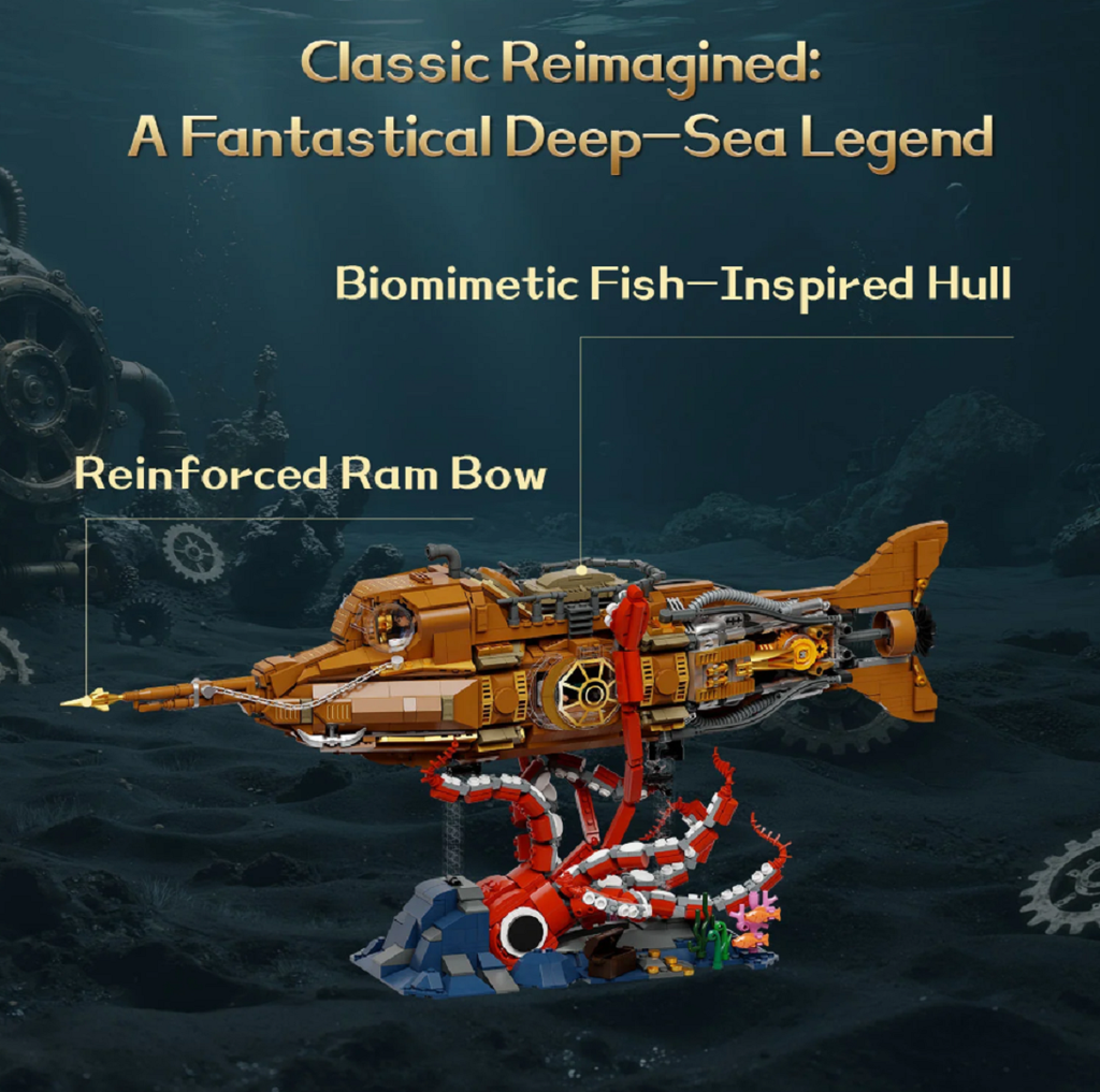 Pantasy 85029 The Nautilus Steampunk U-Boot 2.252 Teile