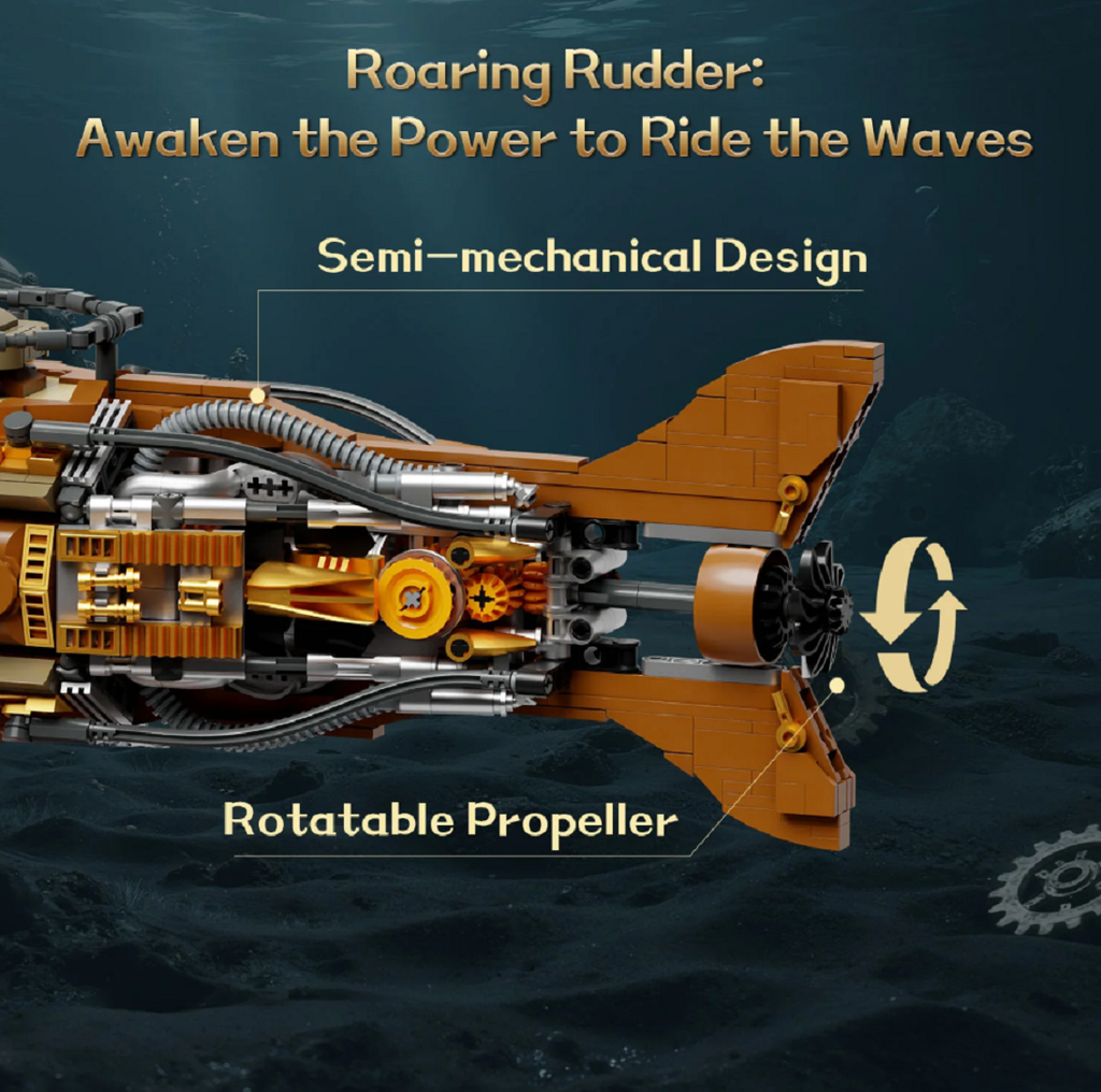 Pantasy 85029 The Nautilus Steampunk U-Boot 2.252 Teile