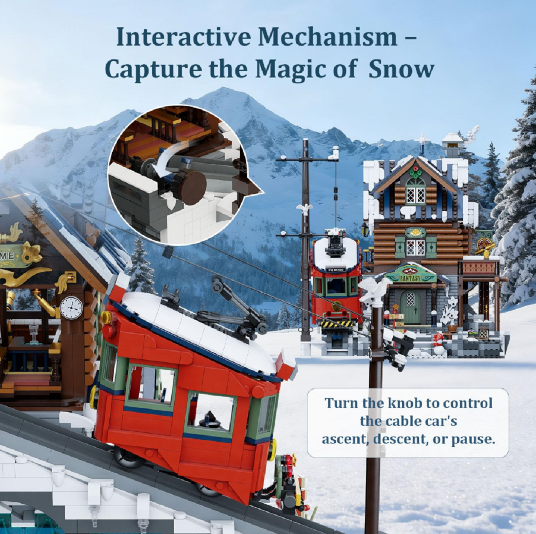 Pantasy 85033 Summit Cabin Berghütte am Gipfel 3.135 Teile