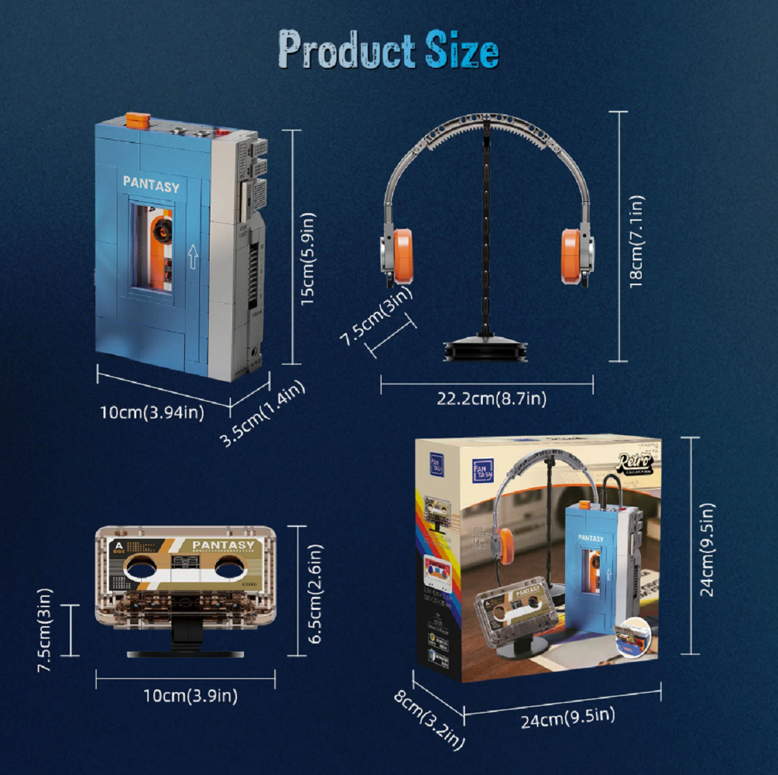 Pantasy 85039 Retro Walkman 569 Teile