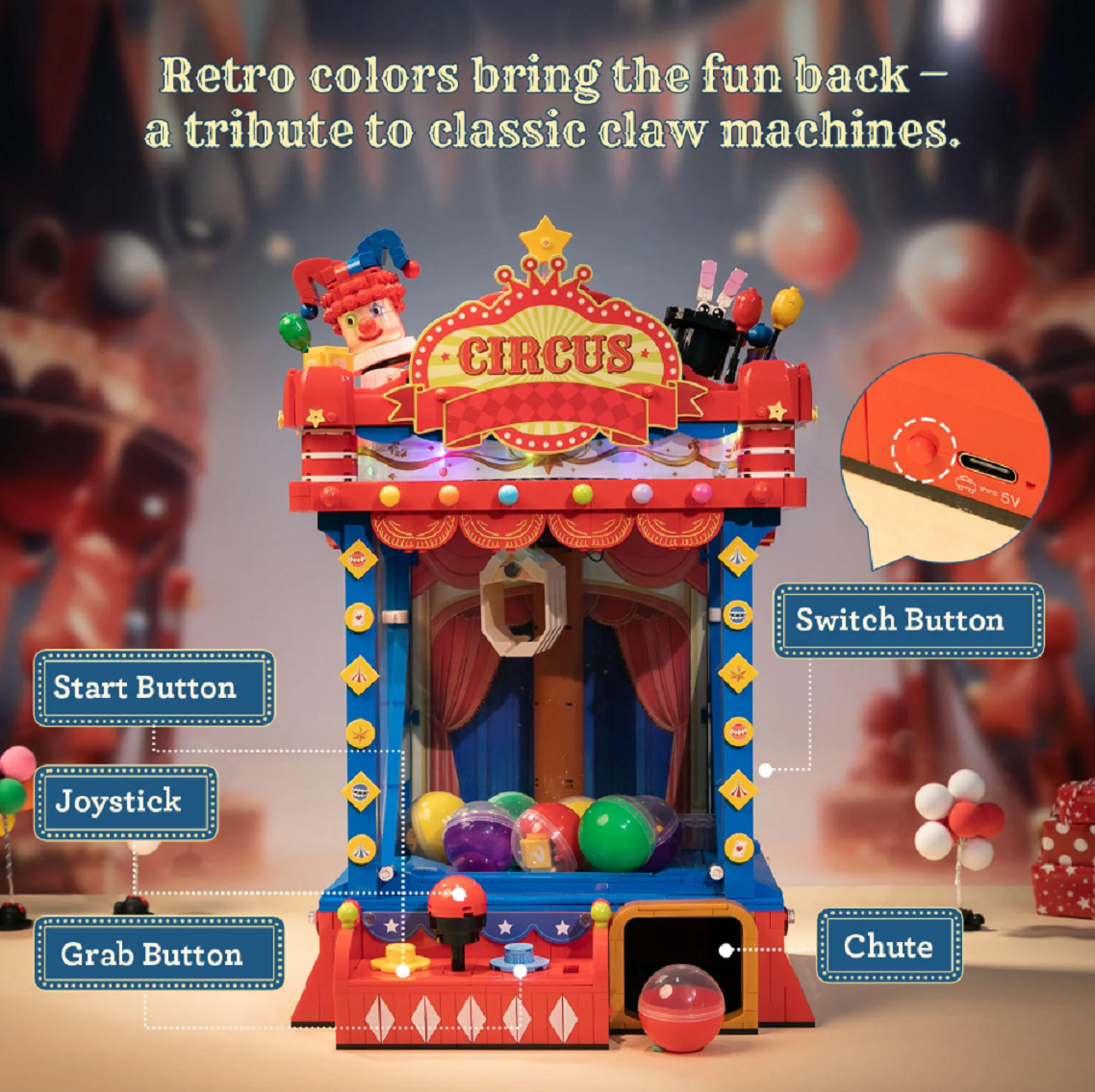 Pantasy 86002 Greifautomat 1.910 Teile mit Beleuchtung & motorisierter Funktion