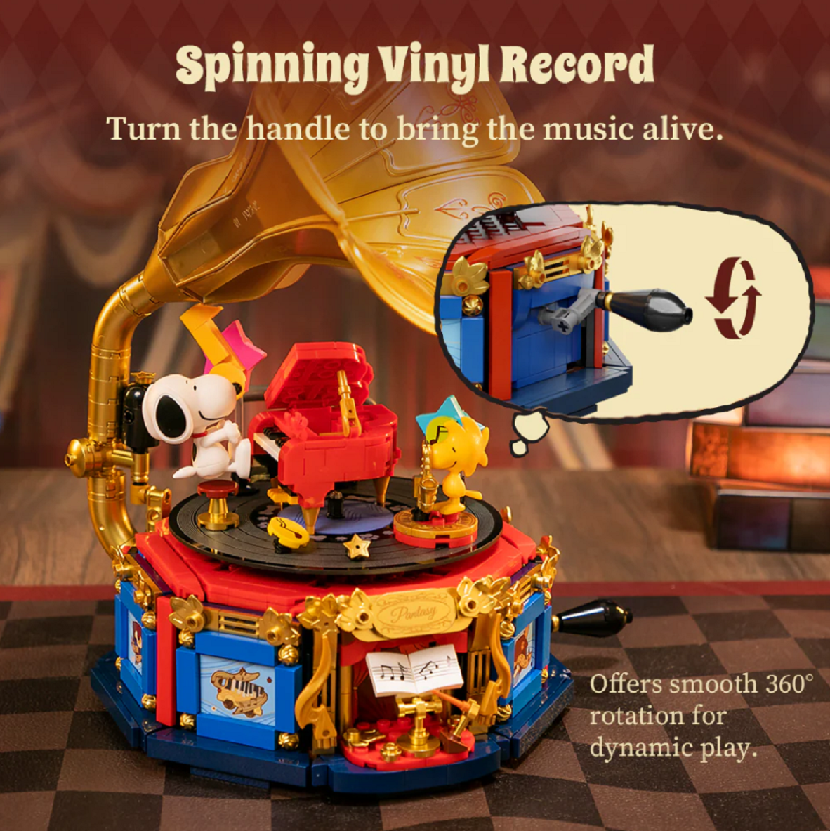 Pantasy 86911 Snoopy Phonograph Peanuts 800 Teile