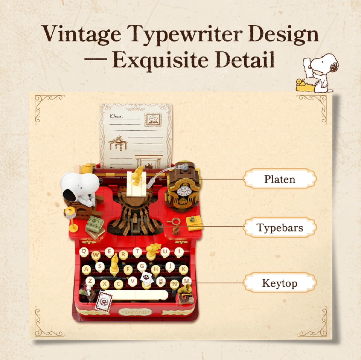 Pantasy 86917 Snoopy Schreibmaschine Peanuts 1.500 Teile