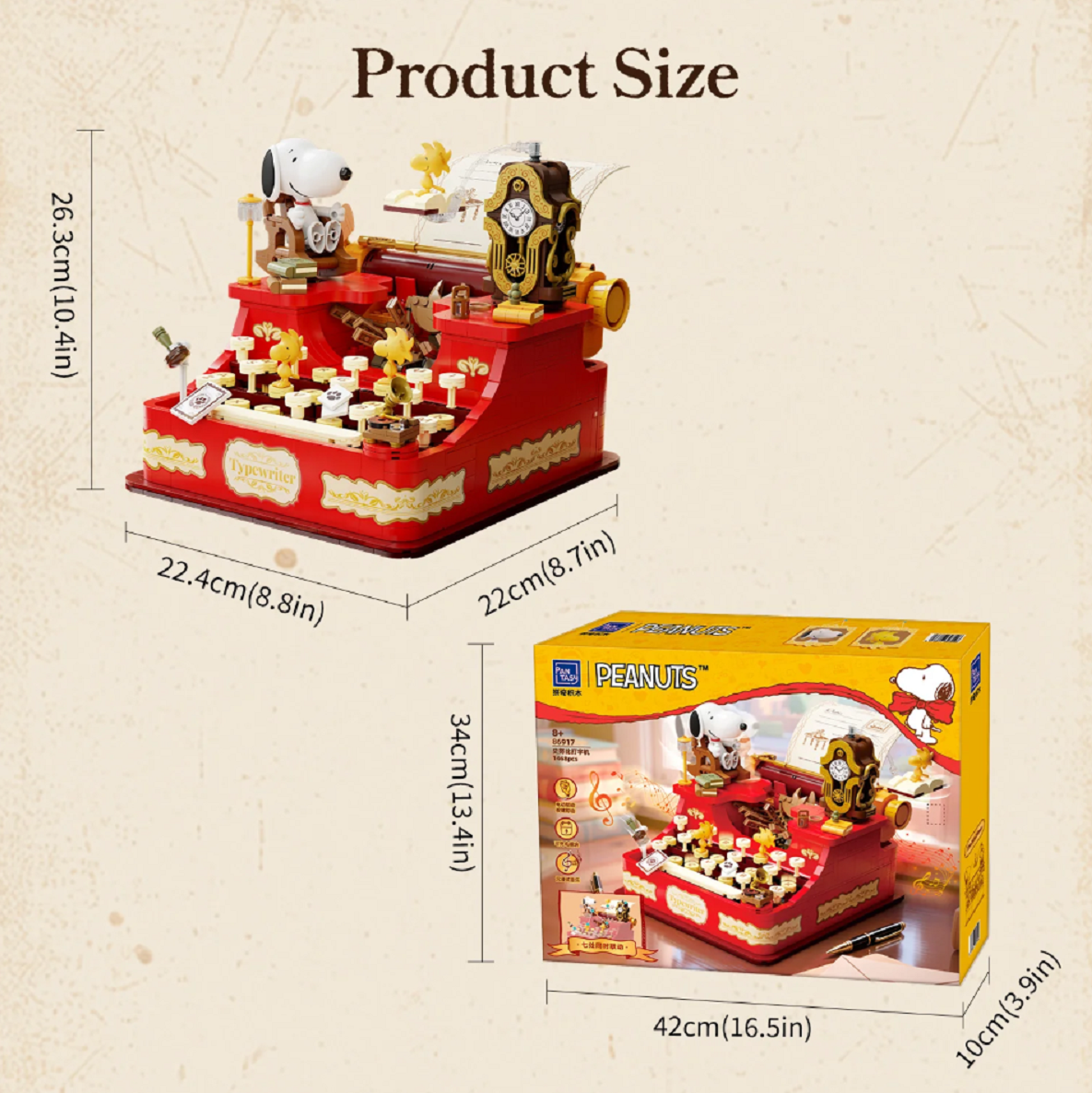 Pantasy 86917 Snoopy Schreibmaschine Peanuts 1.500 Teile