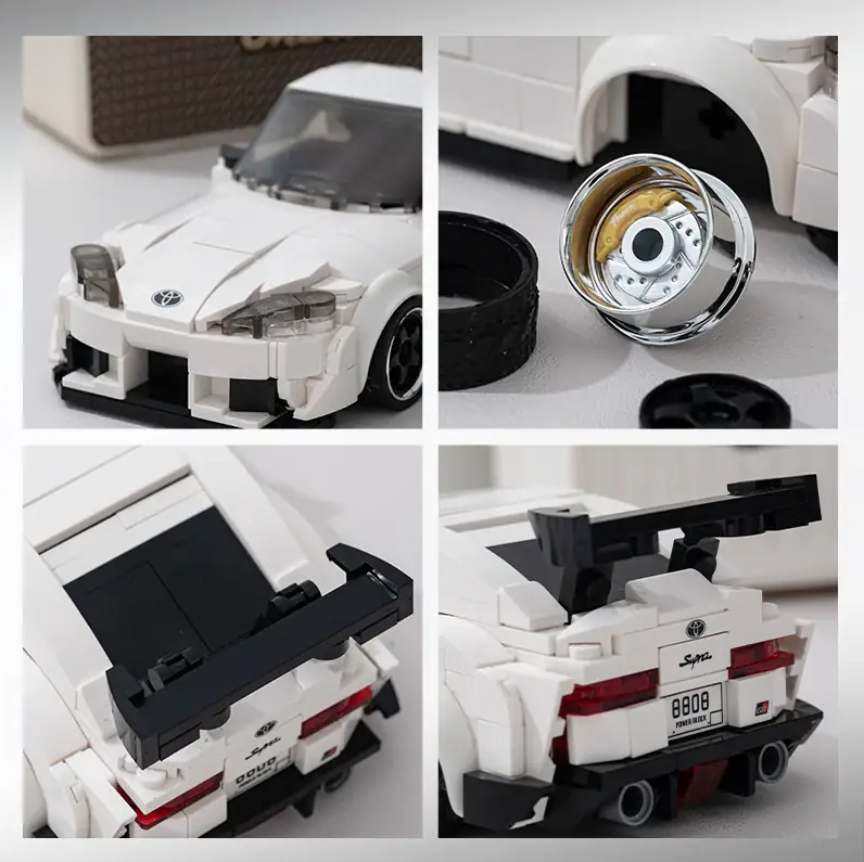 Bole Brick PB8808 Toyota Supra Baustein Set mit Display-Container – 367 Teile Power Brick