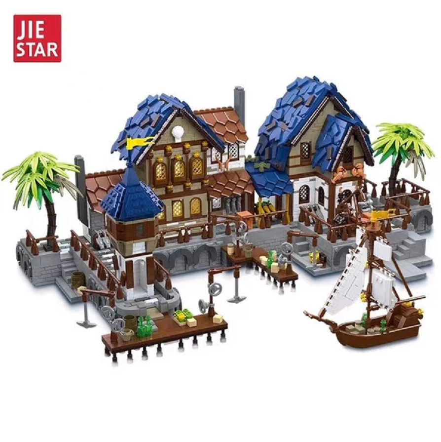 Jie Star 89152 Mittelalterlicher Hafen 2.979 Teile