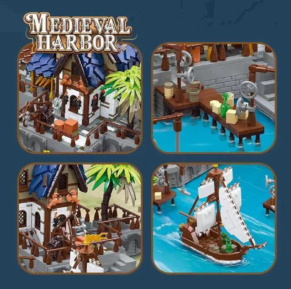 Jie Star 89152 Mittelalterlicher Hafen 2.979 Teile