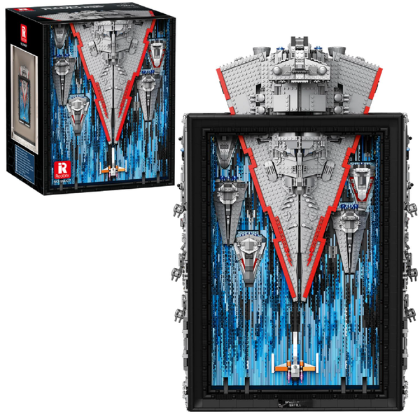 Reobrix 99007 Sternzerstörer Diorama Klemmbaustein Set 3D Gemälde – 5345 Teile