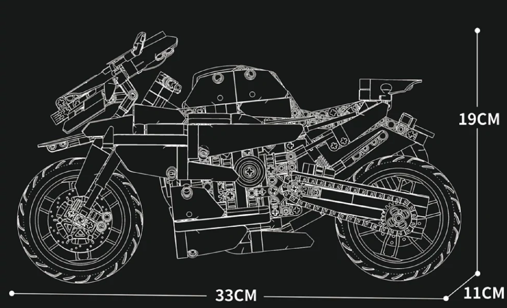Reobrix 99040 Moto League Superbike Baustein Set – M 1000 RR Modell