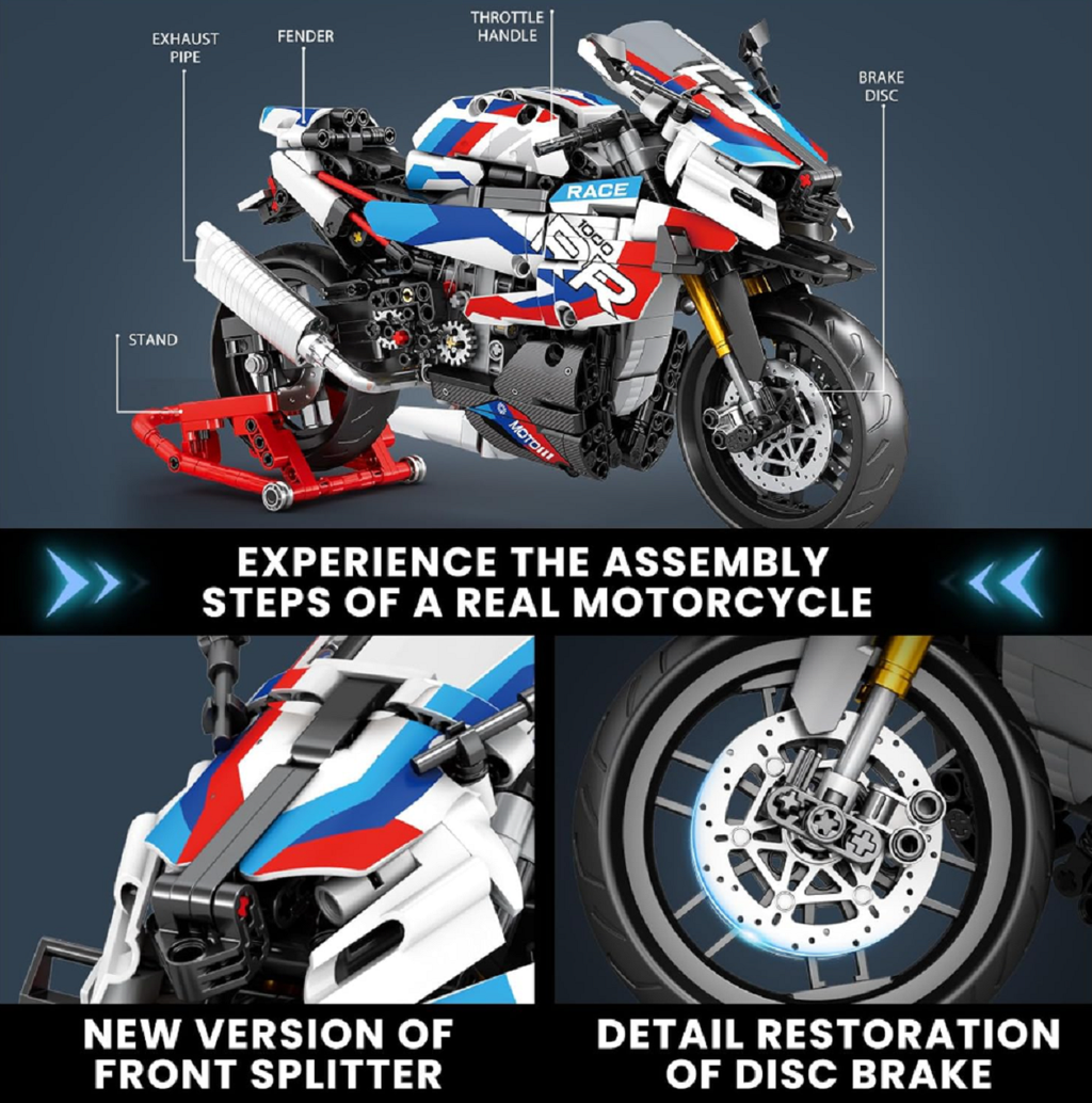 Reobrix 99040 Moto League Superbike Baustein Set – M 1000 RR Modell