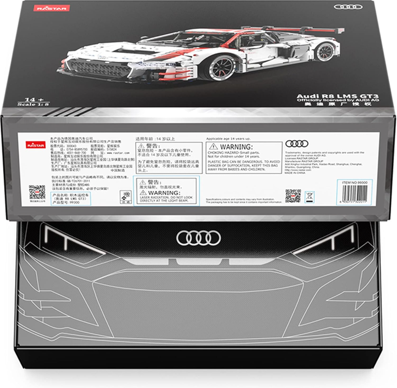 Rastar 99310 Audi R8 LMS GT3 Baustein Set – 3314 Teile - Static Version