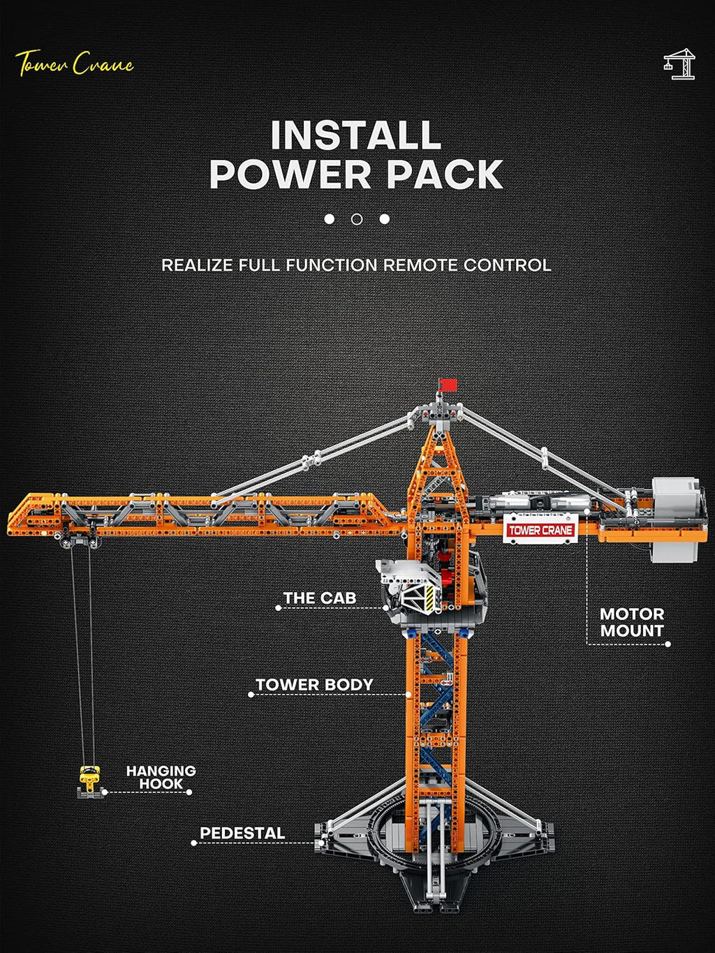 Reobrix 22013 Turmdrehkran 1.288 Teile