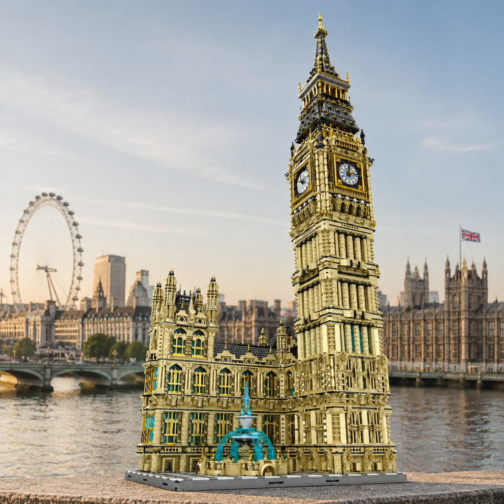 Reobrix 55012 Big Ben Uhrenturm 13.825 Teile - London Architektur Klemmbaustein Set