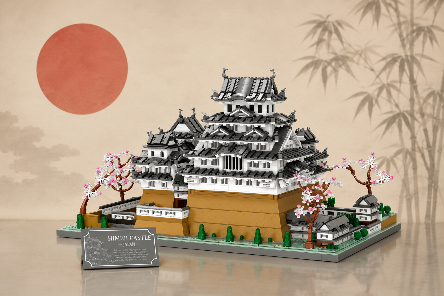 Reobrix 55017 Himeji Castle 7.105 Teile Japan Tempel - Klemmbaustein Set