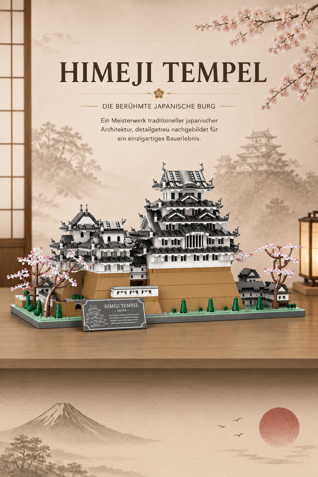 Reobrix 55017 Himeji Castle 7.105 Teile Japan Tempel - Klemmbaustein Set